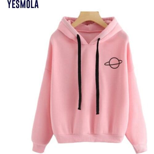 YESMOLA Autumn Women Hoodies Pullover Casual Oversized Hoodie Full Sleeve Sweatshirts Warm Streetwear Harajuku Oversized Hoodie