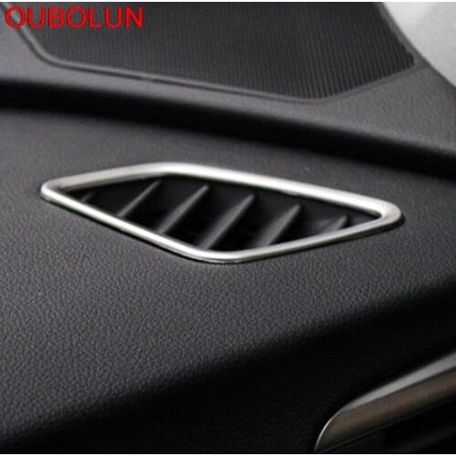 Interior Styling For Kia Optima K5 2016 2017 LHD Car ABS Chrome Interior AC Trim Dashboard Air Vent Outlet Cover trim 2PCS