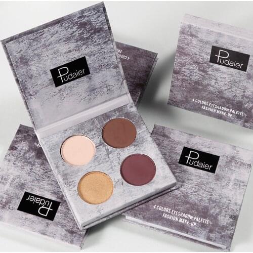 Pudaier Splash Ink Landscape Four-color Eyeshadow Palette Matte Pearlescent Waterproof Sweat-proof Eye Shadow Beauty Makeup