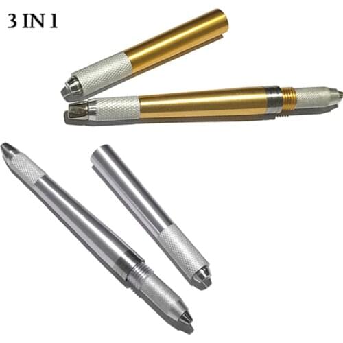 2PCS Permanent Makeup Eyebrow Tattoo Pen Tebori Manual Microblading 3d Pen Cosmetics Tattooing For Natural Finer Hair Strokes