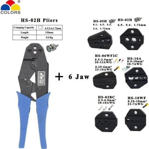 HS-02H coaxial crimping pliers RG55 RG58 RG59,62, relden 8279,8281,9231,9141 coaxial crimper SMA/BNC connectors tools