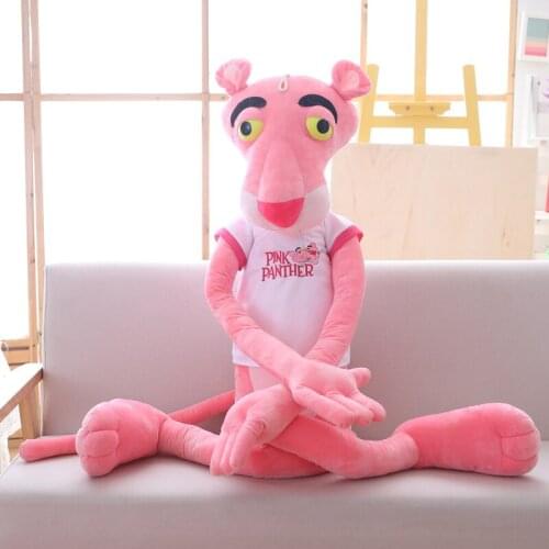 New 55-80cm Lovely Pink Panther with T-shirt Plush Toys Cute Children Dolls Stuffed Soft Hot Anime Toys Birthday Gift for Baby