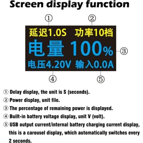 Portable 5300/10600mAh 20 Levels Adjustable OLED Screen Spot Welder Polymer Lithium Battery Spot Welding Equipment