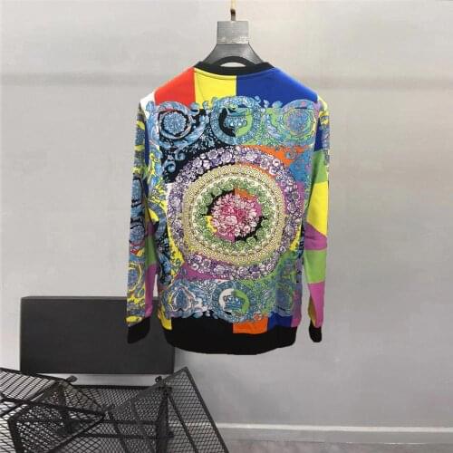 Size Runway Fashion Plus Men Women Autumn Winter Lantern Sleeve Contrast Color Casual Hoodies