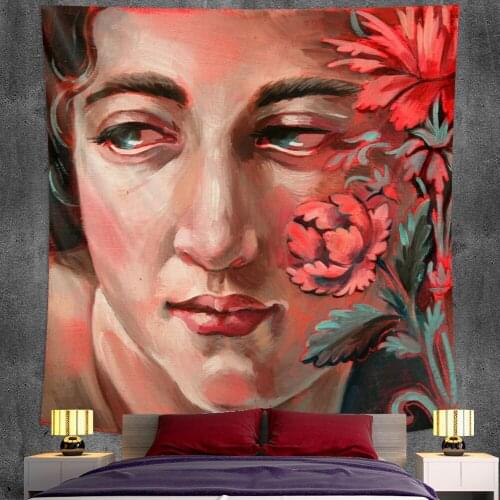 Figure watercolor wall decoration home art decorative tapestry Hippie Bohemian decorative yoga mat sofa blanket sheet