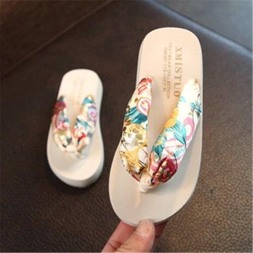 Girls Sandals Toddler Slippers Rubber Child Home Shoes Flowers Princess Non-slip Slides for Girls Large Slipper Outdoor Shoes