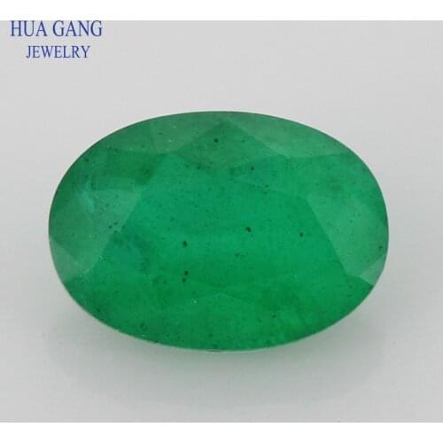 Synthetic Colombia Stone Oval Shape Green Synthetic Crystal&Glass Gems For Jewelry Making 2x3~13x18mm Free Shipping