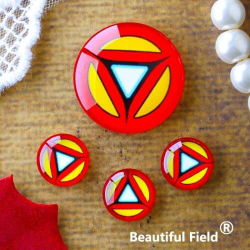 12mm 25mm 14mm 16mm 18mm 20mm Photo Glass Cabochons Round Cameo Set Handmade Settings Stone Energy Power Hero VCX211