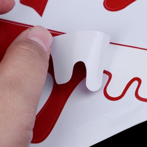 7 Pcs Funny Bleeding Red Blood Drip Zombie Undead Reflective Car Vinyl Sticker