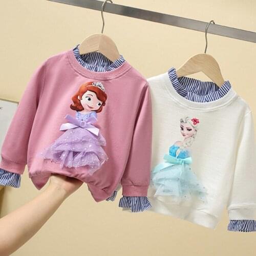Girls Sweater Striped Spring Autumn Cartoon Aisha Girl Baby Childrens Foreign Style Top Childrens Clothes AreVersatileandLoose