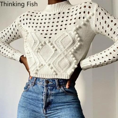 Женские вязаные пуловеры Thinkingfish China At AliExpress