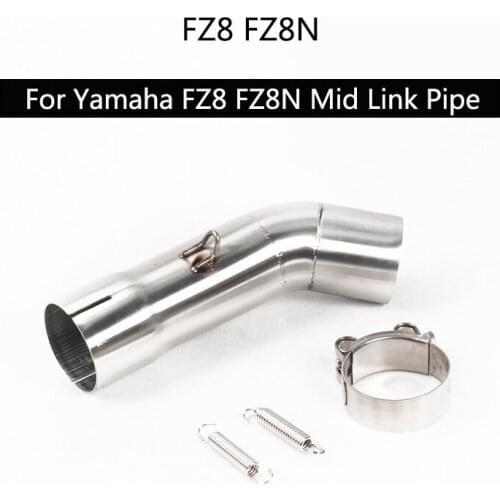 For Yamaha FZ8 FZ8N Exhaust Pipe Motorcycle Exhaust Mid Link Pipe Slip On 51 mm Stainless Steel Converter