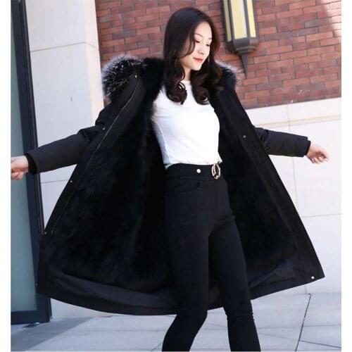 Real Fur Coat Winter Jacket Parka Thick Streetwear Outwear Rabbit Liner Raccoon Fur X-long Natural Liner Warm Waterproof Women