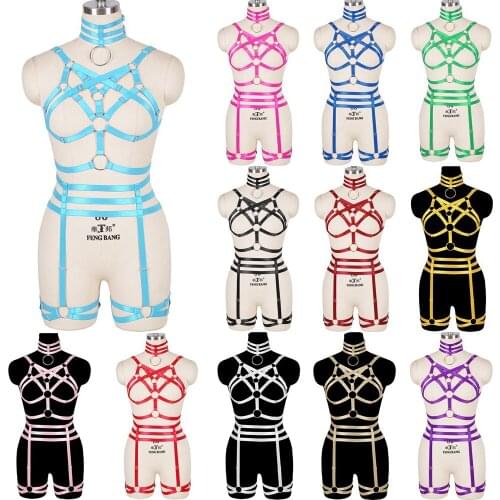 Womens Underwear Sexy Lingerie Woman Harness Fashion Sexy Stockings Set Thigh Harness Goth Garter Belt Bondage Suspenders Belt
