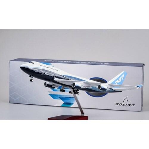 1/150 Diecast 47cm Aircraft Model Airplane Aircraft B747 Boeing 747-400 LED light Plane Model Replica Resin