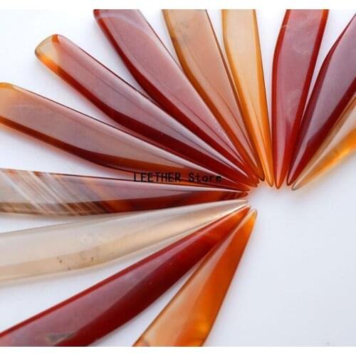 1piece Natural Agate To Rub Leather Edge For Scoring Folding Creasing Paper Leathercrafts DIY Handmade Leather Tool Accessory