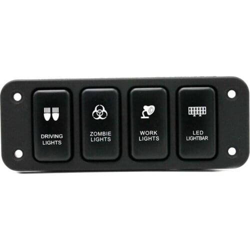 12V Car 4-Button Rocker Switch Panel Fog headlight Light Switch with 200MM Line For Toyota Hilux FJ CRUISER VIGO Refit switch