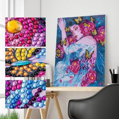 5D DIY Diamond Painting Flower Fairy Diamond Mosaic Picture Of Rhinestones Christmas Diamond Embroidery Cross Stitch Home Decor