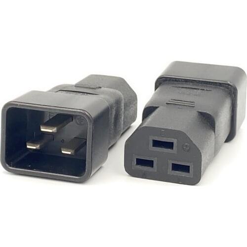 IEC320 IEC 320 C20 to C21 C19 Male to Female Extension PDU UPS Power Adapter connector Rated 16A 250V