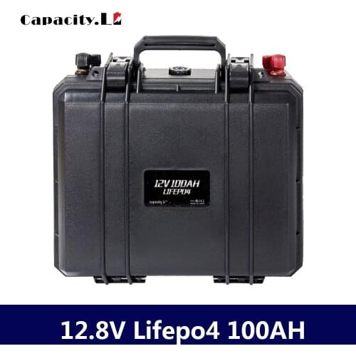 12V lifepo4 rechargeable battery 100ah phosphoric acid RV battery with BMS and cigarette lighter for RV and inverter