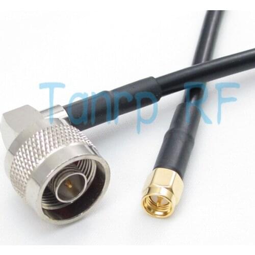 Freeshipping! 6FEET N male plug Right Angle 90 degree to SMA male plug RF Pigtail coaxial jumper cable 200CM RG58 Wholesale