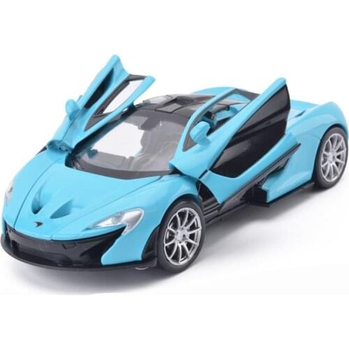 Boutique 1:32 P1 luxury sports car alloy model,high simulation die-cast metal sound and light pull back car model,free shipping
