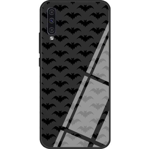 Cute Black Bats Dark Occult Goth Horror Case For Samsung A72 A71 A51 A31 A40 A50 A70 A20e A21S A12 A32 A52 Tempered Glass Cover