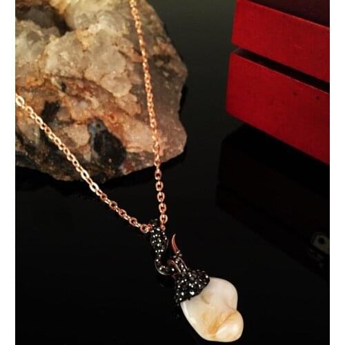 Dr Stone Natural Stone Women 'S Pearl Stone Rose Gold plated Necklace KRB92 372867416