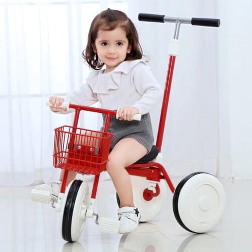 New model high standard handy pushbar children triciclo kids tricycle 3 wheel with umbrella indoor outdoor children tricycle