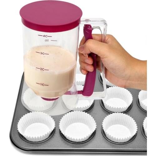 Gadgets Baking Tool Dough Batter Dispenser Cupcake Funnel Batter Dispenser Kitchen Accessories Valve Measuring Cup Cake tools