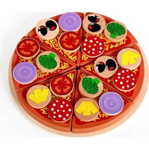 Simulation Wood Simulation Vegetable Mushroom Pizza Cut Cut Saw Every Family Toys Childrens Educational Toys For Children