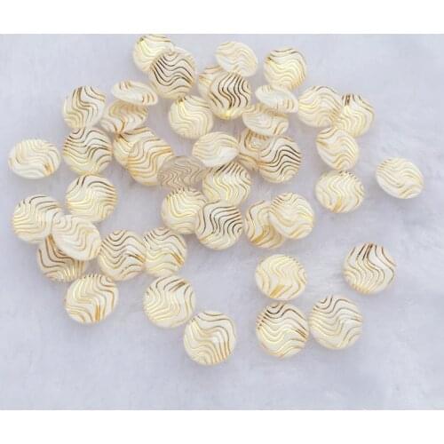 160pcs 10mm Round wave Crystal AB Resin Rhinestone Flatback Cabochon Stone DIY Wedding Decoration Crafts -HE83