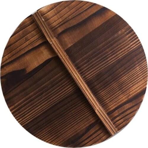 Kitchen Multi-Functional Wooden Pot Cover Handle Pan Lid Eco-Friendly Anti-Scalding Wood Baking Pot Lids Cover