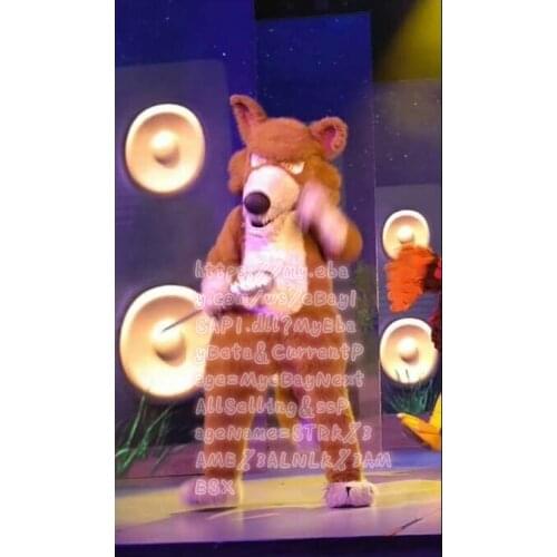 Best Quality on Brown Wolf Fursuit Complete Suit Costume Cosplay Party Fancy Dress Birthday