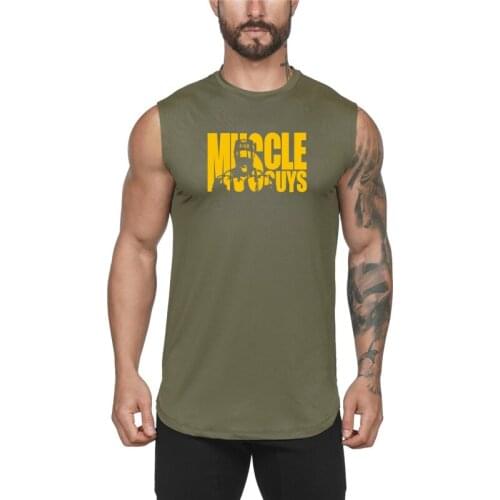 New Brand Casual Workout Sports Mens Tank Top Musculation Gym Clothing Bodybuilding Fitness Singlets Fashion Sleeveless Vest