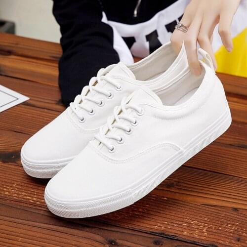 Mens shoes New canvas shoes Mens casual shoes Fashion white shoes Outdoor sports shoes Board shoes Zapatillas Hombre