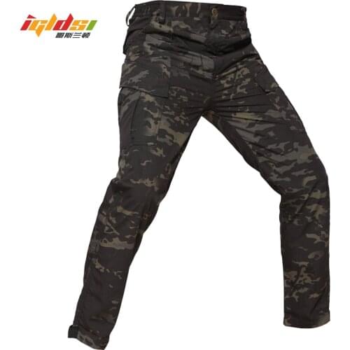 Mens Military Tactical Pants Camouflage Straight Combat Cargo Pants Special Performance Airsoft Paintball Pants Long Trousers