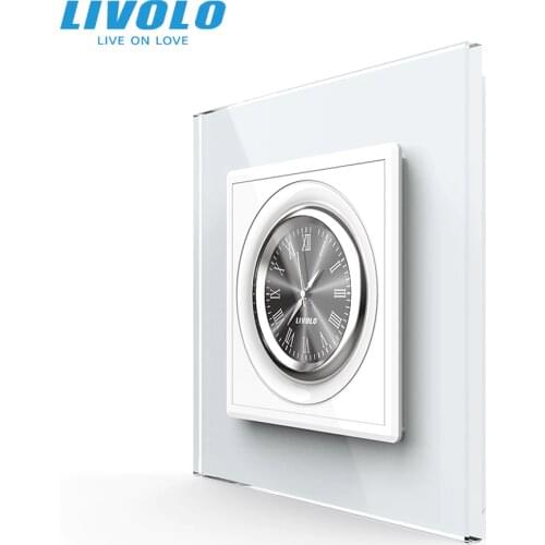 Livolo EU Standard Multicolor Surface Inwall Clock Watch ,High Accurate Time ,Glass Mirror, Decoratively For Extra Wall Hole