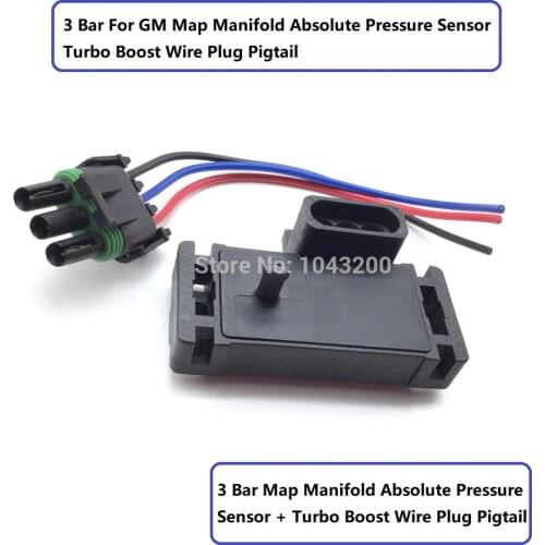 12223861 NEW FOR G-M STYLE MAP Manifold Air Pressure Sensor For Electromotive Motec Megasquirt With Plug 16040749 12223749