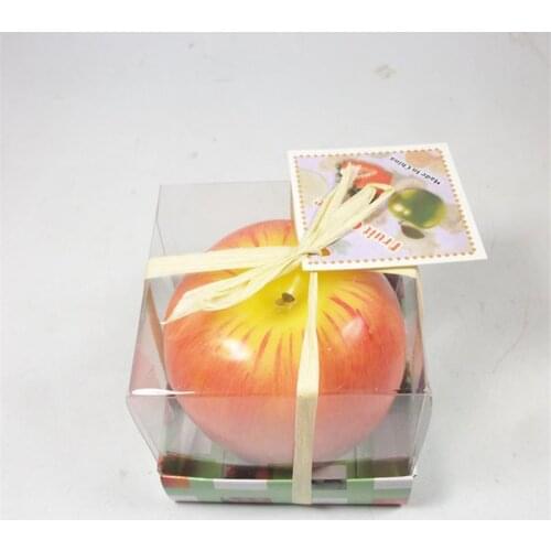 2016 New 1PCS Christmas Red for Apple Shape Fruit Scented Candle Home Decoration Greet Gift Party Supplies