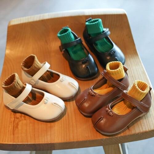 Spring Autumn Kids Shoes For Baby Girl Toddler Girls Single Shoes Princess Sweet Solid Color Restro Flat Sneakers