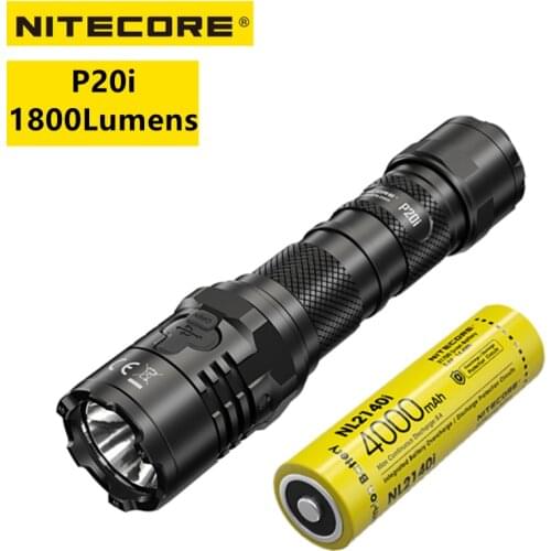 Original NITECORE P20i Tactical Flashlight USB Rechargeable Super Bright 1800Lumens With 4000mAh Battery Self-defense Flashligh