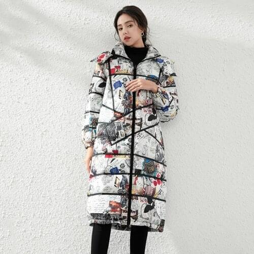 Double-side Wear Womens down jacket Winter 2020 fashion white goose down Parka Outerwear Loose Overcoat oversize long down coat