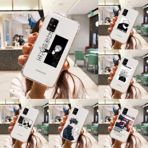 Jujutsu Kaisen Anime Cartoon Phone Case Transparent For Samsung A51 A50 A71 A70 A81 M60S Note S21 S 20 10 9 8 11 E Plus Ultra