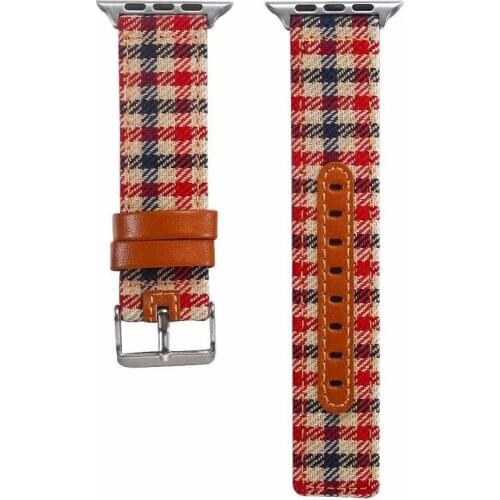 Classic Plaid Pattern Watch Strap for Apple Watch band Series 5/4/3/2/1 42/44/38/40mm Luxury Band Bracelet For Woman Man