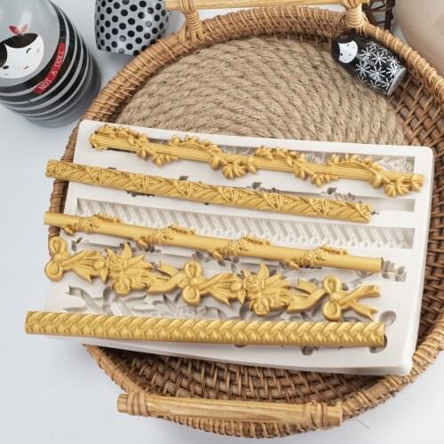 Lace Flower Silicone Cake Molds For Baking Sugar Paste 3D Fondant Cake Decorating Tools Chocolate Cake Mold Kitchen Cake Tools