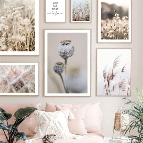 Scandinavian Nature Plant Flower Canvas Painting Nordic Landscape Wall Poster Botanical Print Wall Art Picture Home Decor
