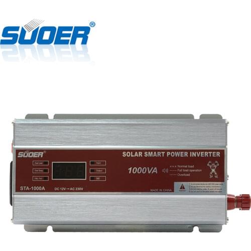 Suoer【Modified Sine Wave】I high frequency correction wave solar inverter 12v 220v inverter 1000W solar power inverter(STA-1000A)
