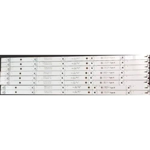 8PCS LED Backlight Strip K550WDE1 A5 4708-K55WDE-A6117N31 A6117N41 For 55PUF7194/T3 55S31 55V31
