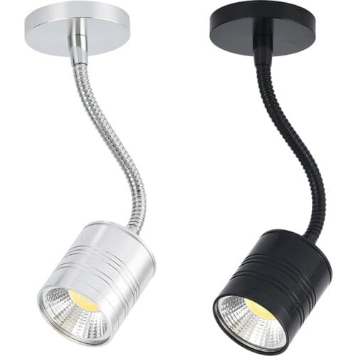 Led Spot lights 7W COB AC12V 230V Flexible Tube led Ceiling Wall Lamps Hose Track Light for Jewelry Showcase Counter/Exhibition